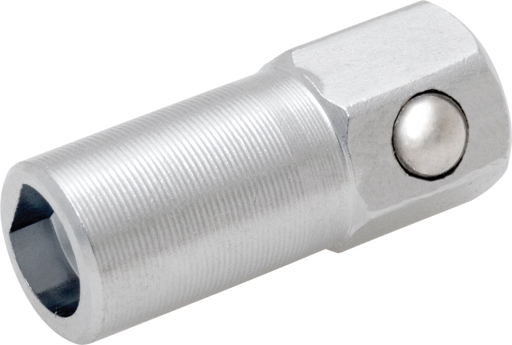 Motion Pro 90-degree 1/4-inch hex driver D-shape bit for tools, shown in close-up with textured grip and metal tip.