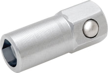 Load image into Gallery viewer, Motion Pro 90-degree 1/4-inch hex driver D-shape bit for tools, shown in close-up with textured grip and metal tip.