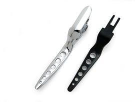 Chrome Bagger Nation Race Levers cable for Harley FLH/T 1996-2007, showcasing sleek, polished motorcycle handlebar levers.