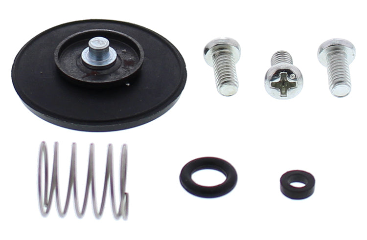 All Balls fuel system rebuild kit for carburetors, including accelerator pump components for intake and fuel system maintenance.