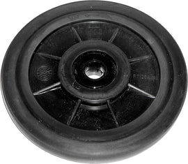 Ppd idler wheel measuring 7.12 inches by 0.750 inches, black, compact size, designed for industrial machinery.