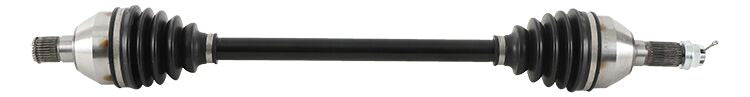 All Balls heavy-duty drive axle with six ball bearings for rear suspension, designed for durable motorcycle or ATV performance.