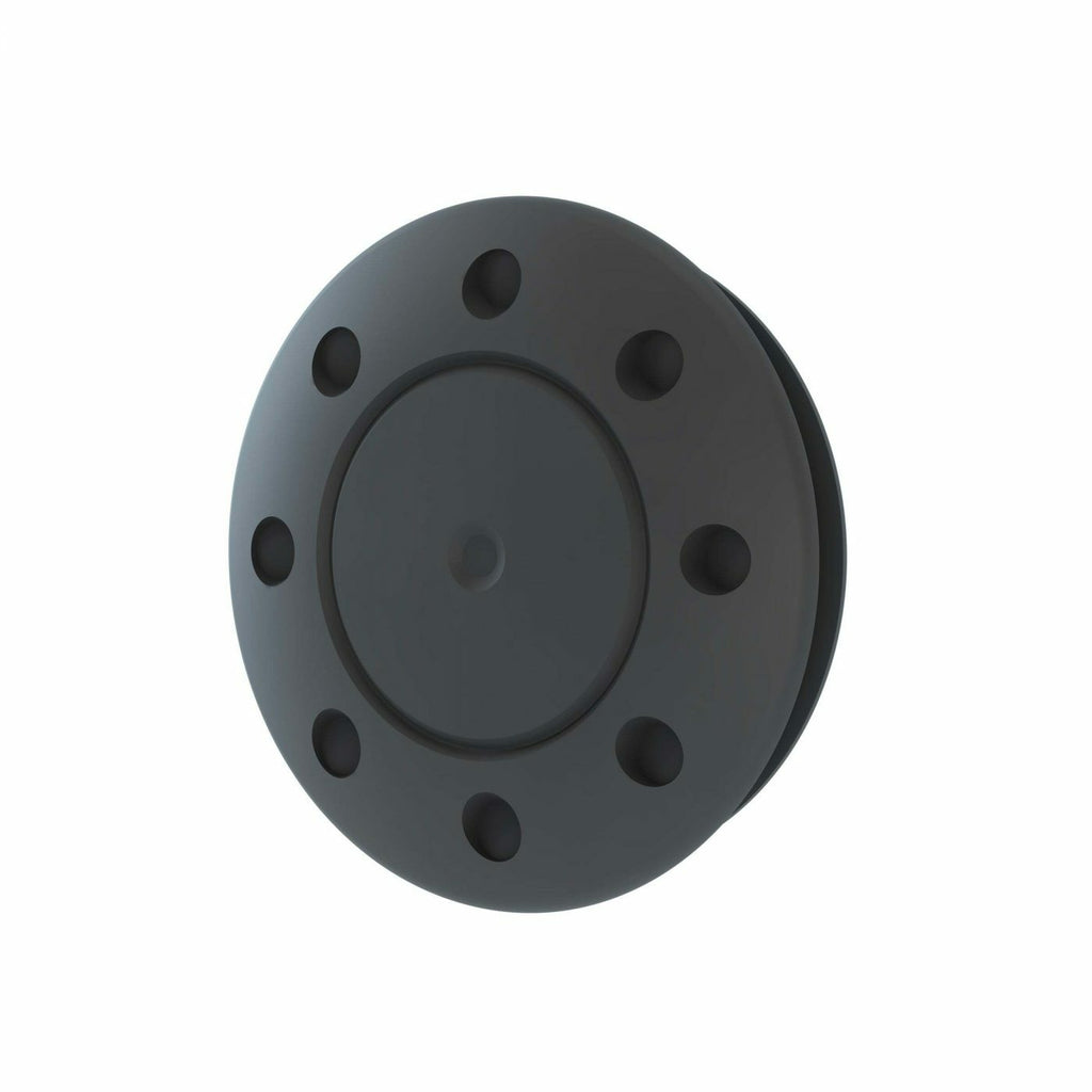 Camso Tire bogie wheel cap for track kit, model 1017-00-0042, showing a close-up of the black protective cover on the wheel.