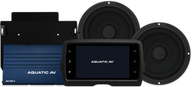 Aquatic AV Deluxe Harley Package Fltr 14-23 car audio and communication system component, shown in the product image.