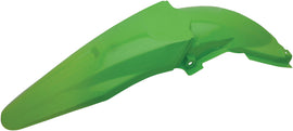 Green Acerbis rear fender for motorcycle, featuring durable plastic construction and mounting points visible in the image.