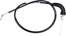 Load image into Gallery viewer, Motion Pro black vinyl throttle cable for motorcycles, showing the flexible cable with protective outer coating.