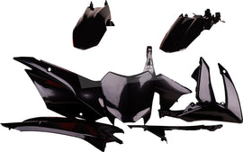 Polisport Plastics black plastic body kit, model 64-90539, featuring durable components for motorcycle or dirt bike customization.