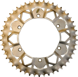 Sunstar Steel Rear Works-Z Sprocket 48T for Husqvarna, KTM, and Husqvarna motorcycles, with 520 chain compatibility.