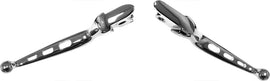 HardDrive chrome 3-hole lever set for flh/flt models, vintage motorcycle brake and clutch levers, shiny finish, model 08-13.