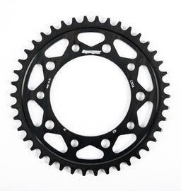 Steel Supersprox 42-tooth rear off-road sprocket for Yamaha 525 chain, black finish, durable motorcycle part.