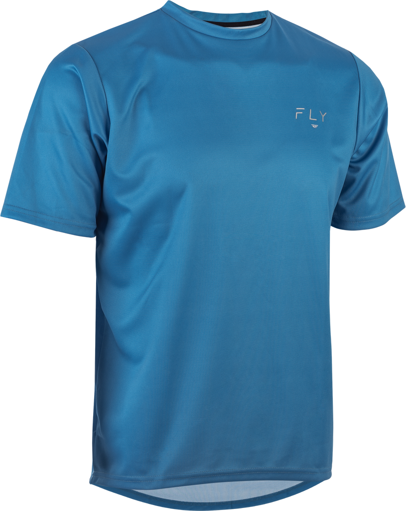 Fly Racing Action Jersey in Slate Blue, large size, featuring lightweight, breathable motocross jersey with vibrant design.