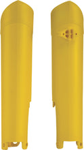 Load image into Gallery viewer, Acerbis yellow fork guard for motorcycle suspension, showing the bright yellow protective cover with Acerbis branding.