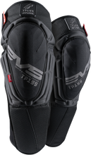 Load image into Gallery viewer, EVS TP199 knee and shin guard in black, large/extra-large size, padded protective gear for sports or outdoor activities.