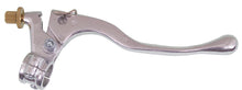 Load image into Gallery viewer, Silver Fire Power lever assembly for left side motorcycle clutch or brake, with detailed metal construction and mounting points