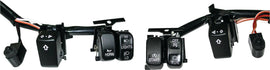 HardDrive Hbar switch kit in black and white letters for FX and Softail models, featuring XL 07-13 and 07-11 motorcycle switches.