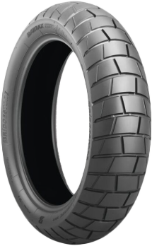 Bridgestone Adventure Trail AT41 motorcycle tire, 150/70R18, radial, tubeless, rear tire with tread pattern suitable for trail riding.