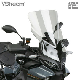 National Cycle Vstream Mid Light Tint Windscreen for Yamaha motorcycle, clear view with light tinted shield.