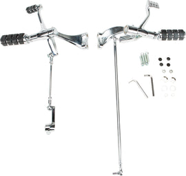 HardDrive Forward Control Kit XL 04-13 for Harley Davidson with rubber band pegs, includes foot controls and hardware.
