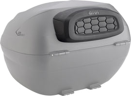 GIVI B29n Top Case Backrest hardware and fittings for motorcycle luggage, shown in close-up view.
