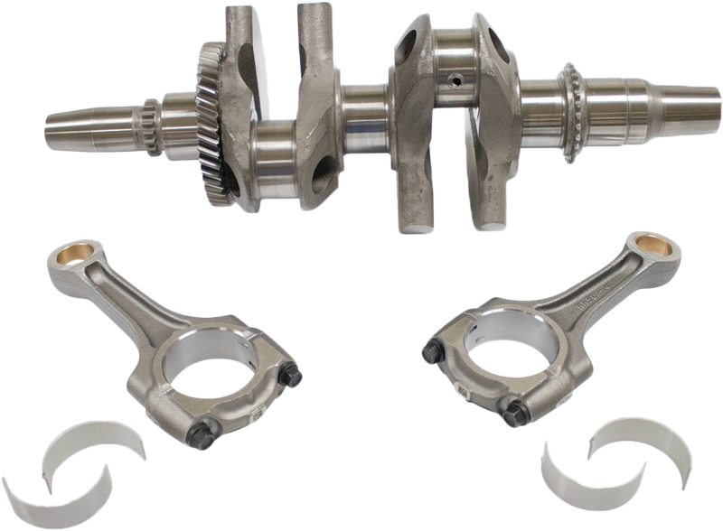 Hot Rods engine crankshaft with rods, part 421-HR0049, showing a detailed view of the metal components and connecting rods.