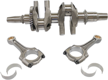 Load image into Gallery viewer, Hot Rods engine crankshaft with rods, part 421-HR0049, showing a detailed view of the metal components and connecting rods.