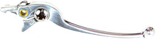 Load image into Gallery viewer, Motion Pro silver brake lever 70-0326 with textured grip and mounting hole, designed for motorcycle braking systems.