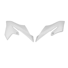 Load image into Gallery viewer, Polisport Plastics YZ65 white radiator scoops, motorcycle body plastics for Yamaha YZ65 dirt bike, shown on the product image.