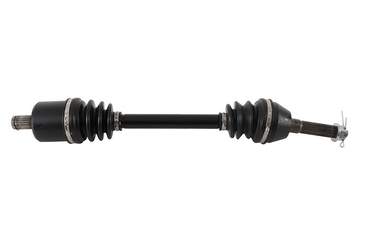 All Balls 8 Ball Extreme Axle Front Drive component showing a metallic axle with branding and mounting details.