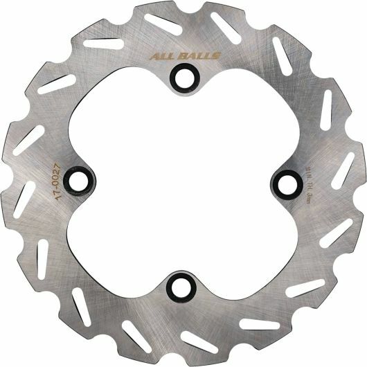 All Balls brake rotor 21-80027 shown, featuring vented disc design with mounting holes for motorcycle brake system.