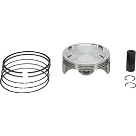 Vertex forged piston kit for Yamaha 175 engine, includes piston and components, designed for 12.8:1 compression ratio.