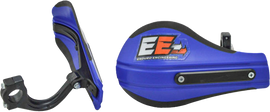 Enduro Engineering blue composite handguards with mounting hardware for motorcycle protection and deflection.