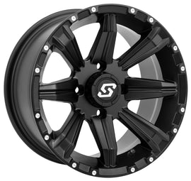 Sedona Sparx Off-Road Wheel 14x7 Black with 4/110 bolt pattern and -47mm offset, showcasing a close-up of the rugged design.