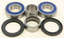 Load image into Gallery viewer, All Balls Rear Wheel Bearing Kit 22-51476 with metal bearings and seals, displayed on a white surface.
