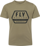 Fly Racing Youth Fly Track Tee Olive Ys 352-0025YS