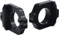 WORKS Axle Blocks Elite Kaw/Suz Black drive component with black finish, designed for motorcycle axle stabilization.