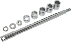 HardDrive front axle with hardware for Softail models 86-99, motorcycle part in black with mounting components