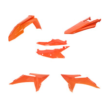 Load image into Gallery viewer, Acerbis KTM orange plastic body kit with multiple panels and mounting points for motorcycle body customization and protection.