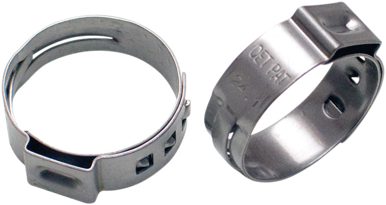 Motion Pro Stepless Clamp 21-24mm shown in a pack of 10, featuring durable metal construction for secure fastening.