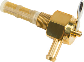 HardDrive Brass Petcock with 3/8 inch hex, left side position for intake, carb, or fuel system applications.