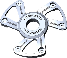 Straightline Performance Polaris P22 clutch cover, black metal with branding, designed for Polaris P22 ATV engine.