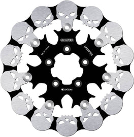 GALFER 11.8-inch floating skull brake rotor in black, designed for enhanced braking performance and style.