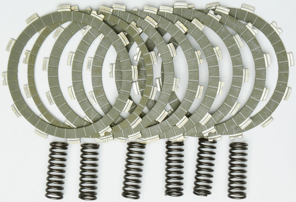 EBC Motorcycle Brakes Street Racer Clutch Kit Src86, clutch components with metallic plates and springs for high-performance riding.