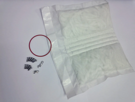 MBRP Exhaust Repack Kit 16-inch for exhaust systems, showing the replacement packing material and packaging details.