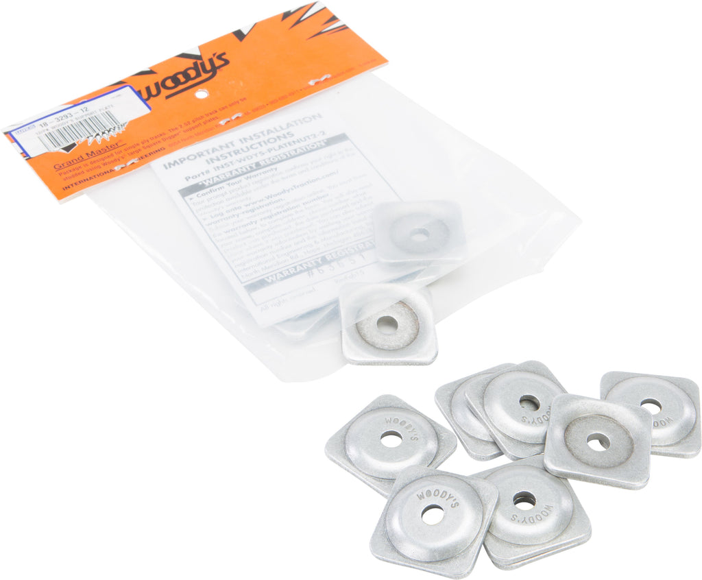 Grand Digger Support Plates Square 5/16" 12/Pk