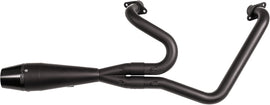 Sawicki Speed Shop Indian Chieftain Shorty exhaust in black, showcasing its sleek design and polished metal finish.