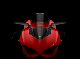 Pair of RIZOMA Stealth Sport motorcycle mirrors in black with sleek, aerodynamic design for Ducati models.