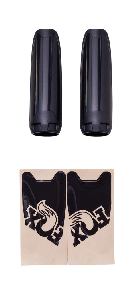 Fox Airshock Body Guard suspension component with sticker, designed for shock protection and durability in off-road applications.