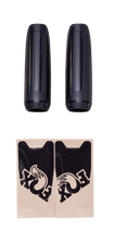 Load image into Gallery viewer, Fox Airshock Body Guard suspension component with sticker, designed for shock protection and durability in off-road applications.