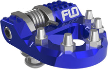 Load image into Gallery viewer, Flo Motorsports blue folding brake tip, standard size 122-9142BU, designed for high-performance motorcycle braking systems.