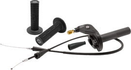 Motion Pro Twist Throttle Conversion Kit for motorcycles, showing cable and hydraulic control lines for easy throttle upgrade.